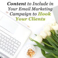 Content to Include in your email marketing campaign to hook your clients