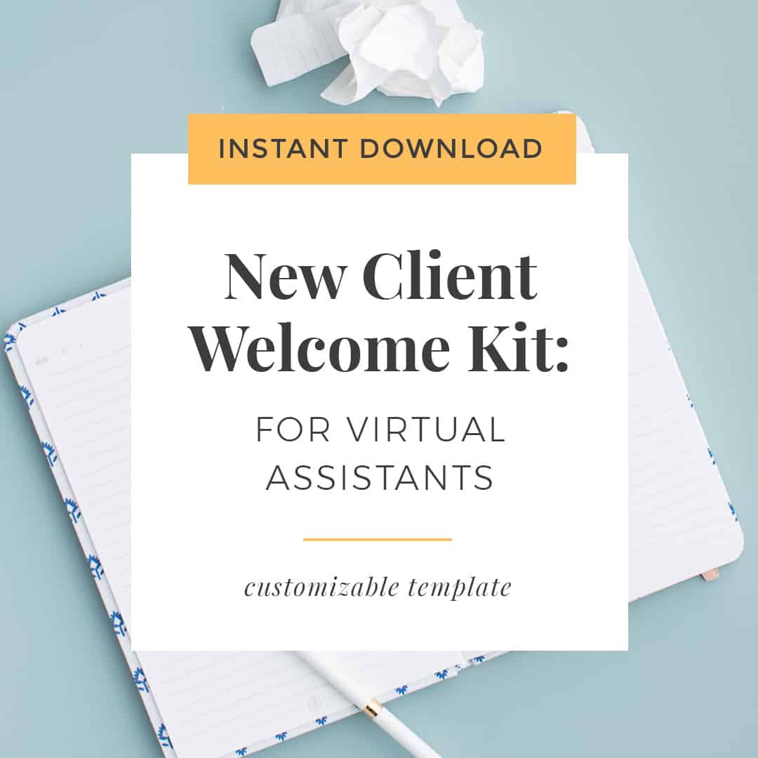 For Virtual Assistants New Client Welcome Kit