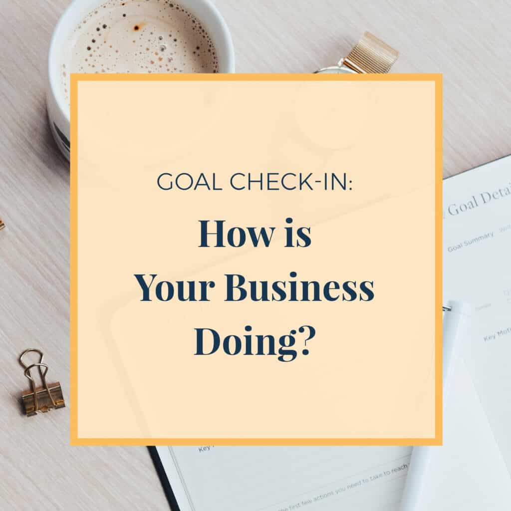 Goal Check-In: How Is Your Business Doing?