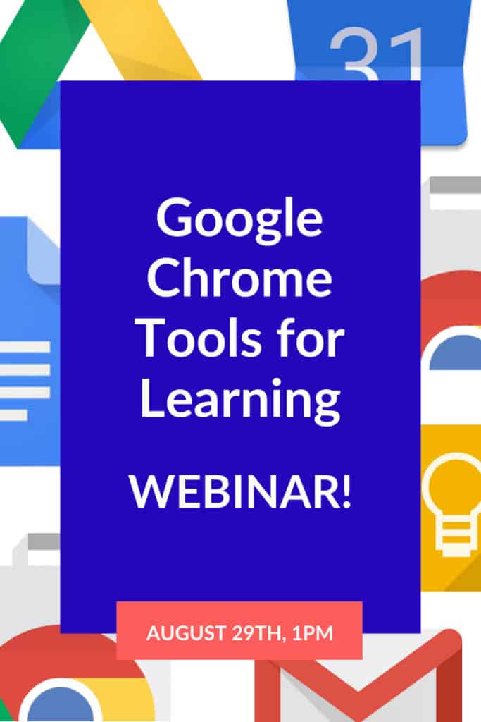 Google Chrome Tools for Learning Webinar Pinterest Graphic