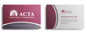 ACTA Capital Funding Business Card Design