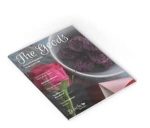 Magazine Cover Displaying a Rose Next to a Bowl of Truffles