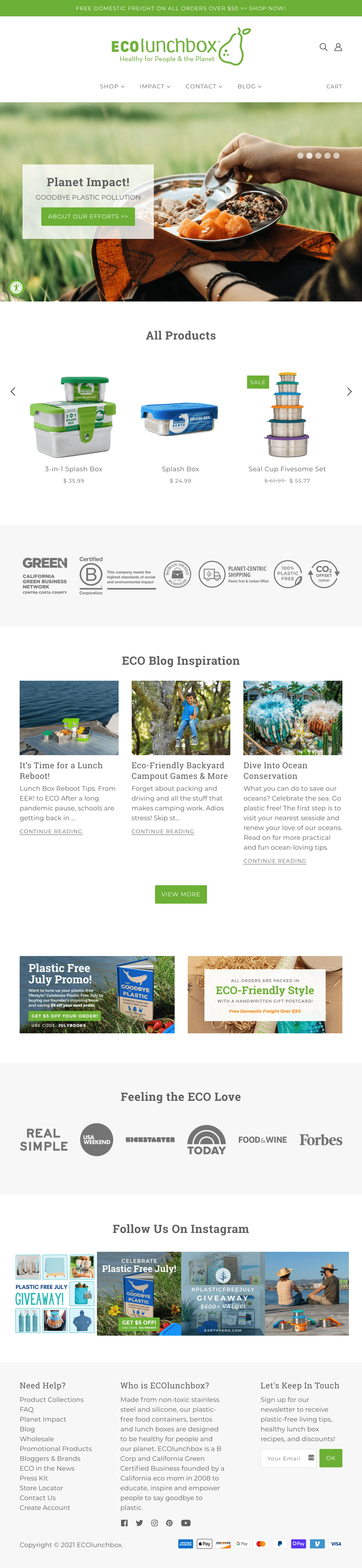 Eco Lunch Boxes Website Full