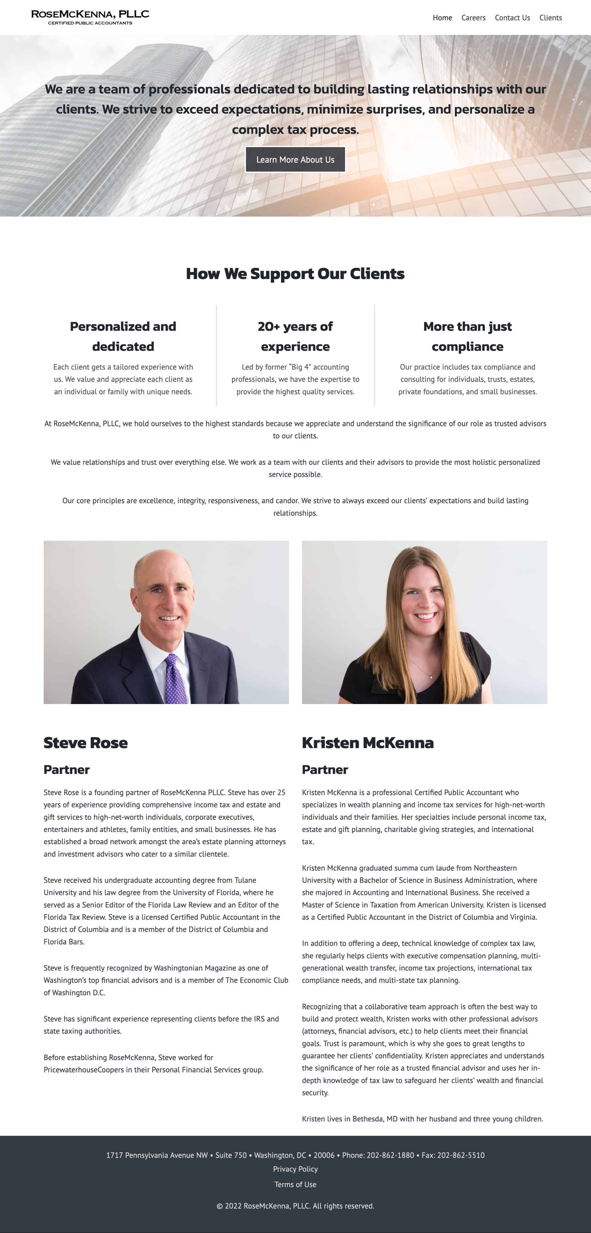 RoseMcKenna Certified Public Accountants Website Full