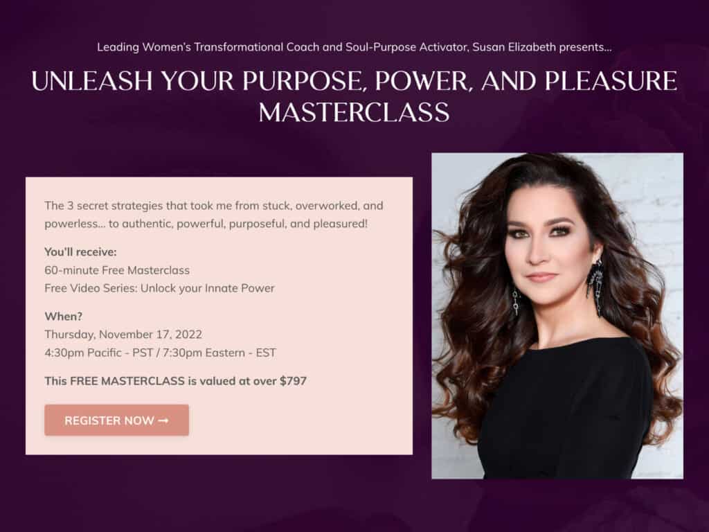 Susan Elizabeth Unleash Your Power Course Thumbnail